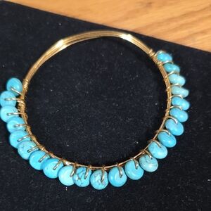 Elegant Gold and Turquoise Bracelet